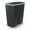 Prosperplast COMPACTA Q DUO čierny so svetlo zeleným vekom 45 l Prosperplast COMPACTA Q DUO čierny so svetlo zeleným vekom 45 l
