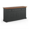 DAPONTI Grafitová drevená komoda z masívu borovice 4.3 BELLUNO ELEGANTE Farba: Čierna, Materiál produktu: Borovica DAPONTI Grafitová drevená komoda z masívu borovice 4.3 BELLUNO ELEGANTE Farba: Čierna, Materiál produktu: Borovica