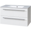 Mereo Bino, kúpeľňová skrinka s keramickým umývadlom 101 cm, biela CN662 Mereo Bino, kúpeľňová skrinka s keramickým umývadlom 101 cm, biela CN662