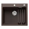 Blanco Etagon 6 Silgranitový drez, 60x51 cm, s ovládaním odtoku a príslušenstvom, InFino, kávová 524538 Blanco Etagon 6 Silgranitový drez, 60x51 cm, s ovládaním odtoku a príslušenstvom, InFino, kávová 524538