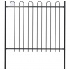 vidaXL Záhradný plot s oblúkom navrchu, oceľový 181x150 cm, čierny vidaXL Záhradný plot s oblúkom navrchu, oceľový 181x150 cm, čierny