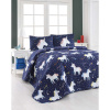 Set prešívaného prehozu a 2 obliečok na vankúše Eponj Home Magic Unicorn Dark Blue, 200 x 220 cm Set prešívaného prehozu a 2 obliečok na vankúše Eponj Home Magic Unicorn Dark Blue, 200 x 220 cm