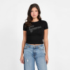 Dámske Tričko s krátkym rukávom GUESS SS CN GUESS STUDS SCRIPT TEE W6RI22KA0H1-JBLK – Čierna Dámske Tričko s krátkym rukávom GUESS SS CN GUESS STUDS SCRIPT TEE W6RI22KA0H1-JBLK – Čierna