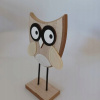DECOLED Drevená dekorácia, sova, 8,5x4x16 cm DECOLED Drevená dekorácia, sova, 8,5x4x16 cm