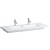 Laufen LIVING SQUARE Dvojumývadlo do nábytku 130x48cm, s 3 otvormi pre batériu, biela H8164360001081 Laufen LIVING SQUARE Dvojumývadlo do nábytku 130x48cm, s 3 otvormi pre batériu, biela H8164360001081