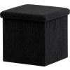AUTRONIC Taburet s úložným priestorom, čierna menčestrová látka 38 × 38 × 38 cm AUTRONIC Taburet s úložným priestorom, čierna menčestrová látka 38 × 38 × 38 cm
