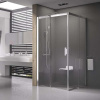 Ravak Matrix sprchovací kút 80x80 cm obdĺžniková hliníková lesklé/priehľadné sklo 1WV44C00Z1