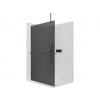 CERANO - Sprchová zástena Walk-in Onyx Top Round Ľ/P - 10 mm - guľatá vzpera + polička/držiak na uteráky - čierna matná, grafitové sklo - 160x200 cm CERANO - Sprchová zástena Walk-in Onyx Top Round Ľ/P - 10 mm - guľatá vzpera + polička/držiak na uteráky - čierna matná, grafitové sklo - 160x200 cm