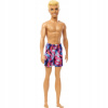 Barbie Plážový Ken Fialové šortky Bábika HPV23