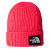 The North Face TNF Box Logo Cuffed - Radiant Poppy junior size The North Face TNF Box Logo Cuffed - Radiant Poppy junior size
