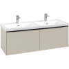VILLEROY & BOCH Subway 3.0 závesná skrinka pod dvojumývadlo, 2 zásuvky, 1272 x 478 x 429 mm, Cashmere Grey, C56701VN VILLEROY & BOCH Subway 3.0 závesná skrinka pod dvojumývadlo, 2 zásuvky, 1272 x 478 x 429 mm, Cashmere Grey, C56701VN