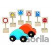 Detoa Autá 2 ks + dopravné značky 6 ks Detoa Autá 2 ks + dopravné značky 6 ks
