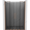 Mexen Velar Duo, posuvné sprchové dvere do otvoru 140 cm, 8mm šedé sklo, medená matná, 871-140-000-42-65 Mexen Velar Duo, posuvné sprchové dvere do otvoru 140 cm, 8mm šedé sklo, medená matná, 871-140-000-42-65