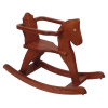 Drevený hojdací koník - hnedý s ohrádkou Drevený hojdací koník - hnedý s ohrádkou