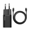 Baseus Super Si Fast Charger 1C 20W adaptér, nabíjací kábel USB-C na Lightning, 1 m, čierny (TZCCSUP-B01) Baseus Super Si Fast Charger 1C 20W adaptér, nabíjací kábel USB-C na Lightning, 1 m, čierny (TZCCSUP-B01)