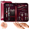 Súprava na manikúru 16 nástrojov, bordová eko-koža, kvalitná oceľ Solingen Súprava na manikúru 16 nástrojov, bordová eko-koža, kvalitná oceľ Solingen