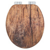 Záchodová doska s automatickým zatváraním 37 x 43 cm Rustic – Wenko Záchodová doska s automatickým zatváraním 37 x 43 cm Rustic – Wenko