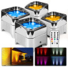 BeamZ BBP96SC - Sada 4 akumulátorových uplightov s 12W LED a bezdrôtovým DMX - Chróm BeamZ BBP96SC - Sada 4 akumulátorových uplightov s 12W LED a bezdrôtovým DMX - Chróm