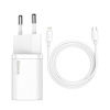 Baseus Super Si 1C rýchlonabíjací adaptér 20W + USB-C - Lightning nabíjací kábel 1m biely (TZCCSUP-B02) Baseus Super Si 1C rýchlonabíjací adaptér 20W + USB-C - Lightning nabíjací kábel 1m biely (TZCCSUP-B02)