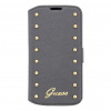 Puzdro na mobil Samsung Galaxy S4 Guess Studded strieborné Puzdro na mobil Samsung Galaxy S4 Guess Studded strieborné