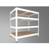Kovový regál do domácnosti Biedrax 50 x 60 x 120 cm, biely - 4 police MDF Kovový regál do domácnosti Biedrax 50 x 60 x 120 cm, biely - 4 police MDF