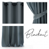ArtFlhf Tieniaci záves BLACKOUT EYELETS K | 140 x 245 cm Farba: Čierno-sivá - Charcoal ArtFlhf Tieniaci záves BLACKOUT EYELETS K | 140 x 245 cm Farba: Čierno-sivá - Charcoal