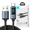 Kábel USB-A - USB-C JOYROOM s LCD displejom 1.2 m 66W Čierny Kábel USB-A - USB-C JOYROOM s LCD displejom 1.2 m 66W Čierny