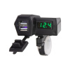 Motocyklová USB nabíjačka s voltmetrom 12/24V - 2x USB QC3.0 Motocyklová USB nabíjačka s voltmetrom 12/24V - 2x USB QC3.0