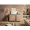 Bighome - Komoda akácia 115x45x75 béžová lakovaná AMSTERDAM Bighome - Komoda akácia 115x45x75 béžová lakovaná AMSTERDAM