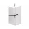 CERANO - Sprchová zástena Walk-in Onyx Top Round Ľ/P - 10 mm - guľatá vzpera + polička/držiak na uteráky - čierna matná, transparentné sklo - 130x200 cm CERANO - Sprchová zástena Walk-in Onyx Top Round Ľ/P - 10 mm - guľatá vzpera + polička/držiak na uteráky - čierna matná, transparentné sklo - 130x200 cm