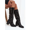 Dámske čižmy na podpätku s prackou čierna 39 Boto 5905677744125 Dámske čižmy na podpätku s prackou čierna 39 Boto 5905677744125