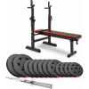 Hop-Sport Činkový set PREMIUM 69kg s lavicou HS-1080 Hop-Sport Činkový set PREMIUM 69kg s lavicou HS-1080