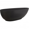 CERANO - Voľne stojaca vaňa z liateho mramoru Aura - čierna matná - 180x90 cm CER-VELA1050B CERANO - Voľne stojaca vaňa z liateho mramoru Aura - čierna matná - 180x90 cm CER-VELA1050B