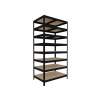 Kovový regál do garáže Biedrax 50 x 75 x 210 cm, čierny - 8 políc MDF Kovový regál do garáže Biedrax 50 x 75 x 210 cm, čierny - 8 políc MDF