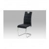 Autronic jedálenská stoličky ekokoža čierna, biele prešitie/nohy kov, chróm HC-481 BK HC-481 BK