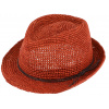 Fiebig - Headwear since 1903 Trilby Raffia Crochet - slamený škoricový klobúk s koženou stuhou Veľkosť: 61 cm (XL) Fiebig - Headwear since 1903 Trilby Raffia Crochet - slamený škoricový klobúk s koženou stuhou Veľkosť: 61 cm (XL)