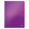 Poznámkový blok A4 linajkový Leitz WOW Purpurová Poznámkový blok A4 linajkový Leitz WOW Purpurová