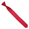 Detská kravata červená drobné modré kvietky dĺžka 27 cm