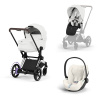 Cybex Platinum CYBEX ePriam 5.0 Travel Set + Cloud T Plus - Style Collection off white 2026 chrome brown Cybex Platinum CYBEX ePriam 5.0 Travel Set + Cloud T Plus - Style Collection off white 2026 chrome brown