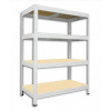 Kovový regál do dielne Biedrax 50 x 75 x 90 cm, biely - 4 police MDF Kovový regál do dielne Biedrax 50 x 75 x 90 cm, biely - 4 police MDF