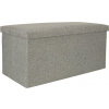 KIK KX4619 Skladací puf s úložným priestorom šedý 76 x 38 x 38 cm KIK KX4619 Skladací puf s úložným priestorom šedý 76 x 38 x 38 cm