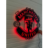 FC Manchester United XL LED Drevený 3D Obraz Futbalový Erb FC Manchester United XL LED Drevený 3D Obraz Futbalový Erb