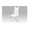 Autronic jedálenská stoličky ekokoža biela, biele prešitie/nohy kov, chróm HC-481 WT HC-481 WT