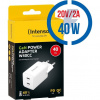 INTENSO W40CC GaN, 2x USB C, Nabíjačka, 40W, biela 7804012 INTENSO W40CC GaN, 2x USB C, Nabíjačka, 40W, biela 7804012