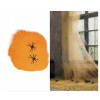 PAUČINA S PAVÚKMI ORANŽOVÁ 100 G 6 PAVÚKOV Halloweenská dekorácia PAUČINA S PAVÚKMI ORANŽOVÁ 100 G 6 PAVÚKOV Halloweenská dekorácia