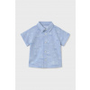 Detská bavlnená košeľa Mayoral 1112.3E.Baby.PPYA modrá 74 Detská bavlnená košeľa Mayoral 1112.3E.Baby.PPYA modrá 74