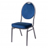 Mextra Banketová stolička HERMAN DELUXE, 560 čierna-strieborná/modrý velúr Mextra Banketová stolička HERMAN DELUXE, 560 čierna-strieborná/modrý velúr