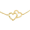 Silvego Zlatý náhrdelník dvojité srdce Dominique zo žltého zlata ručne brúsený PRGARI0099NGY Silvego Zlatý náhrdelník dvojité srdce Dominique zo žltého zlata ručne brúsený PRGARI0099NGY