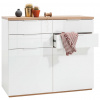 Carryhome KOMODA, dub artisan, biela s vysokým leskom, 120/102/50 cm - Obývacie zostavy - 002593009401 Carryhome KOMODA, dub artisan, biela s vysokým leskom, 120/102/50 cm - Obývacie zostavy - 002593009401