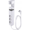 Kábel Strend Pro, L-1,4 m, predlžovací, 6v1, 3x zásuvka, 2x USB-A, 1x USB-C, s upnutím na stôl Kábel Strend Pro, L-1,4 m, predlžovací, 6v1, 3x zásuvka, 2x USB-A, 1x USB-C, s upnutím na stôl